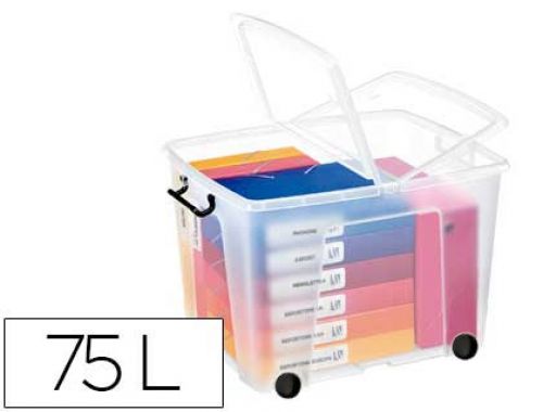 Caixa de armazenagem cep 75 litros transparente com tampa 485x600x415 mm , Cep , 57164 , 5021711042832